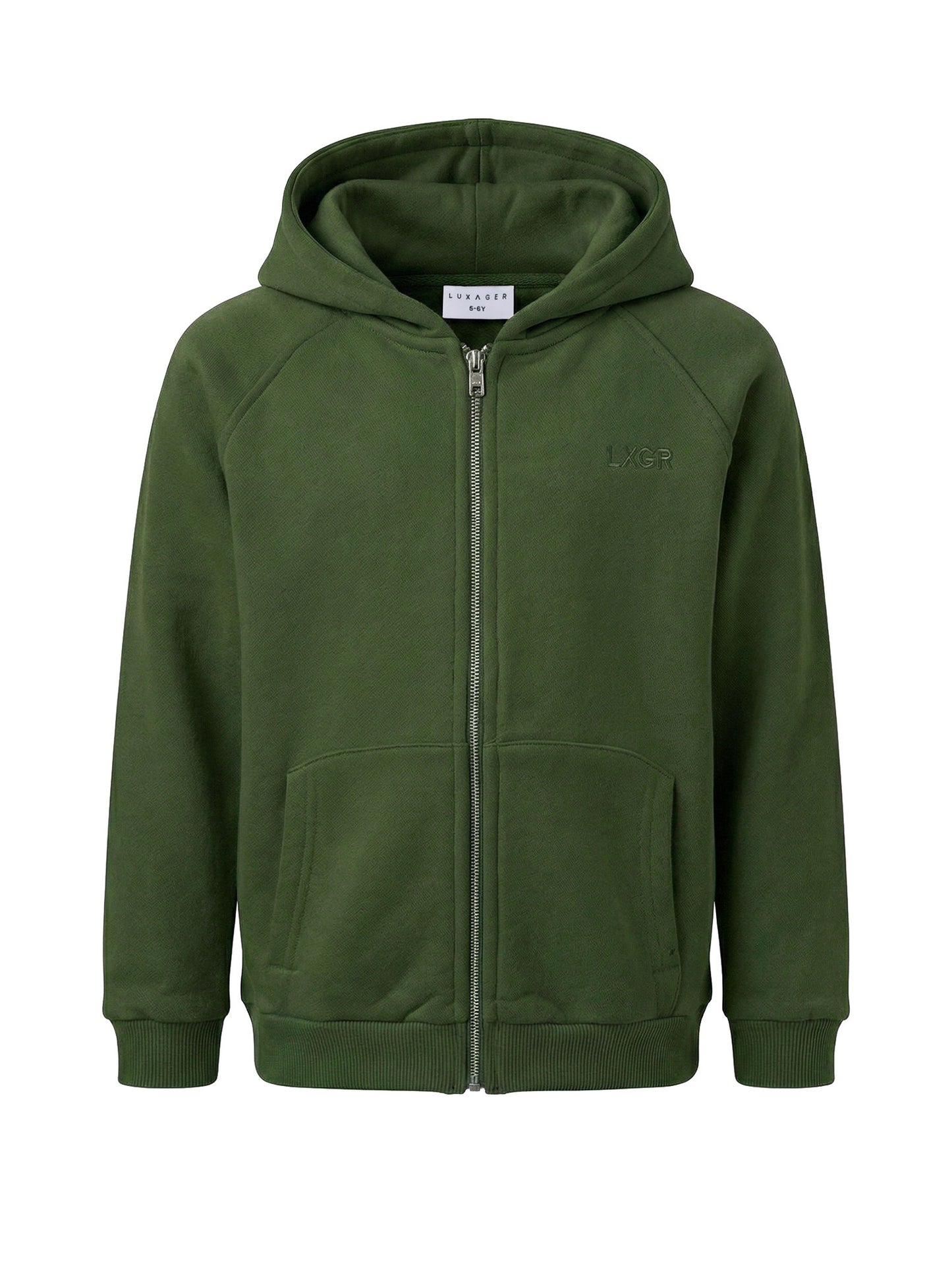 LXGR Basic Zip Hoodie Dark Green Kids