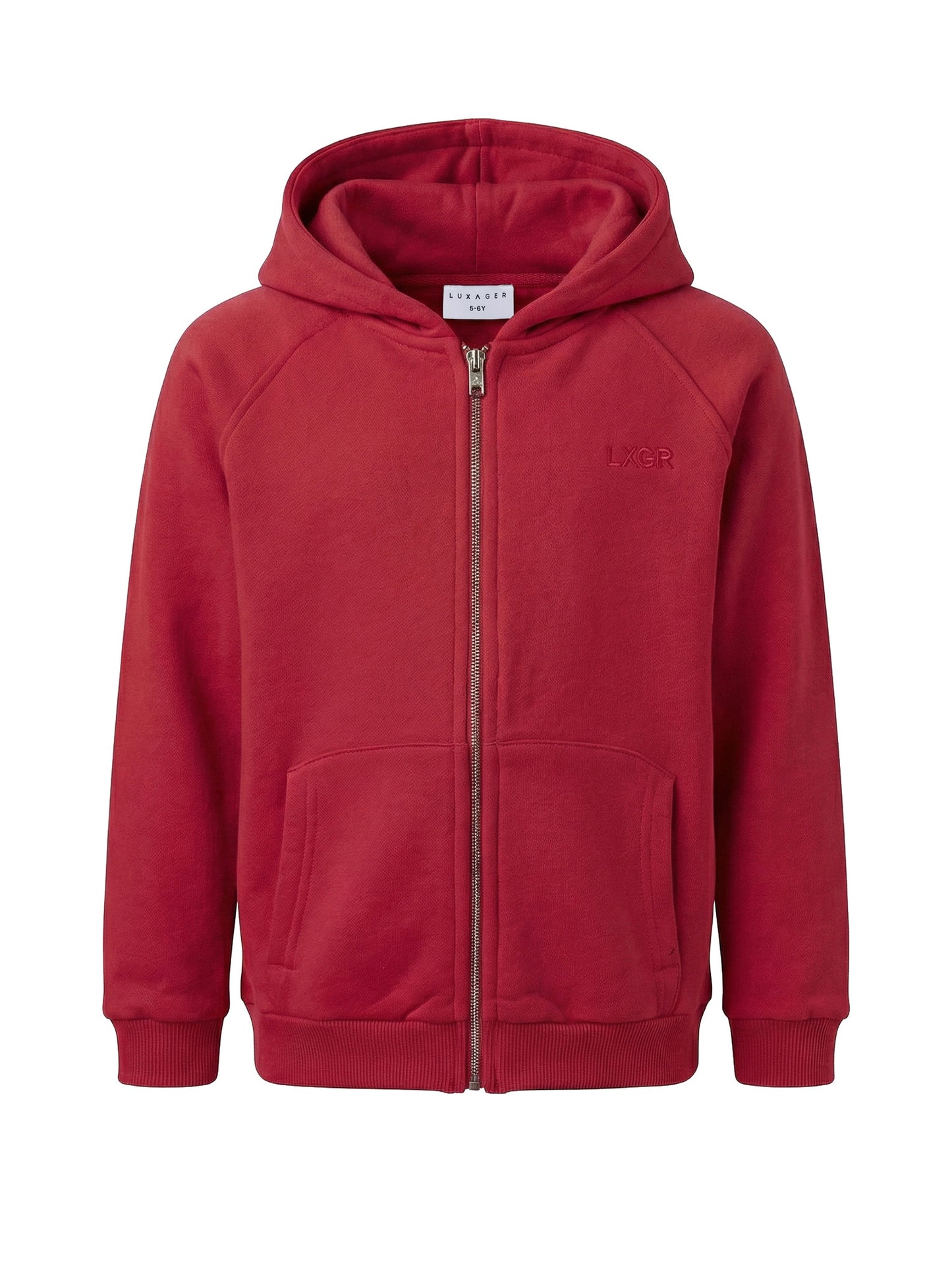 LXGR Basic Zip Hoodie Red Kids