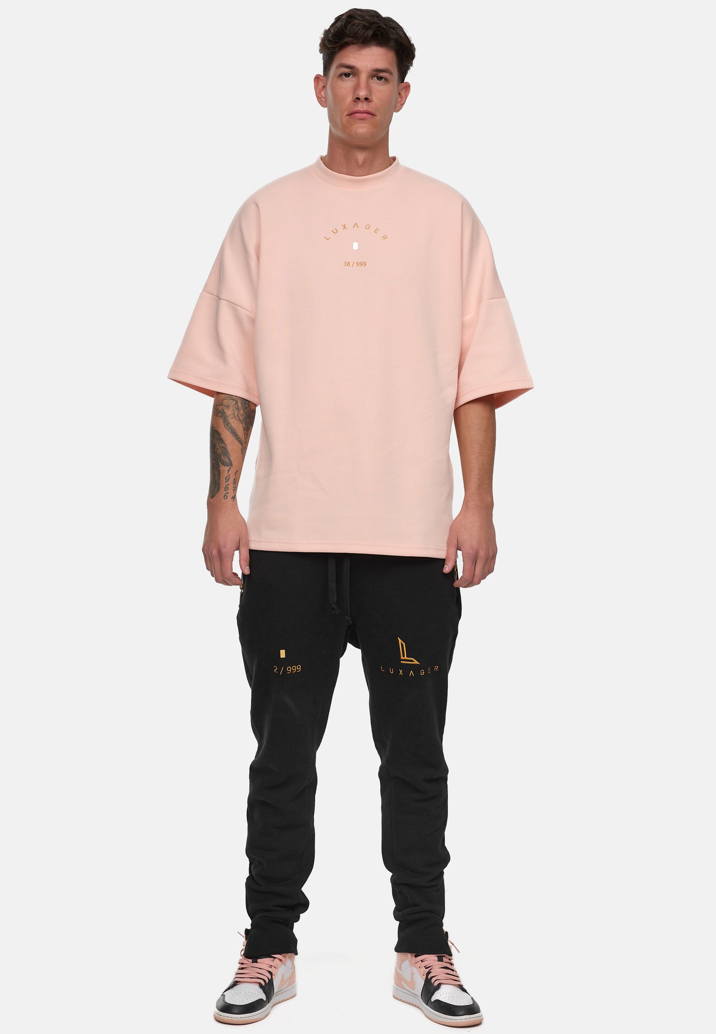 LUXAGER T-Shirt Oversize salmon pink