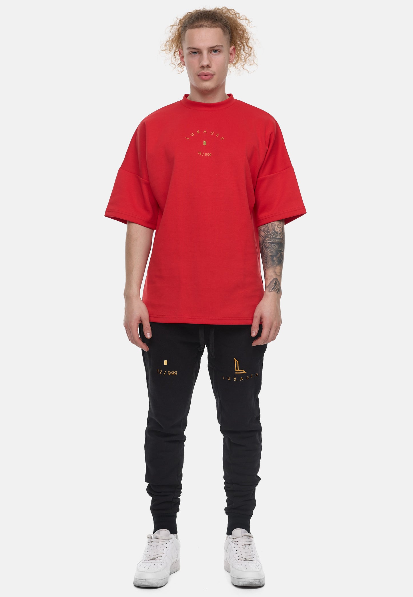 LUXAGER T-Shirt Oversize red