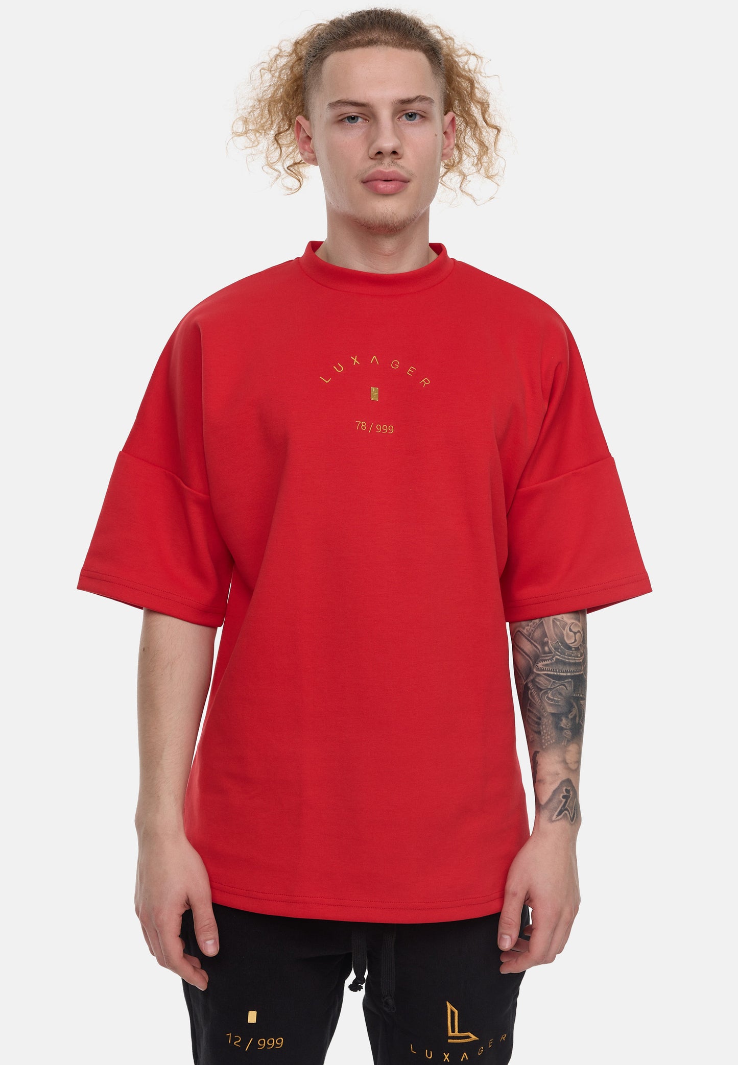 LUXAGER T-Shirt Oversize red
