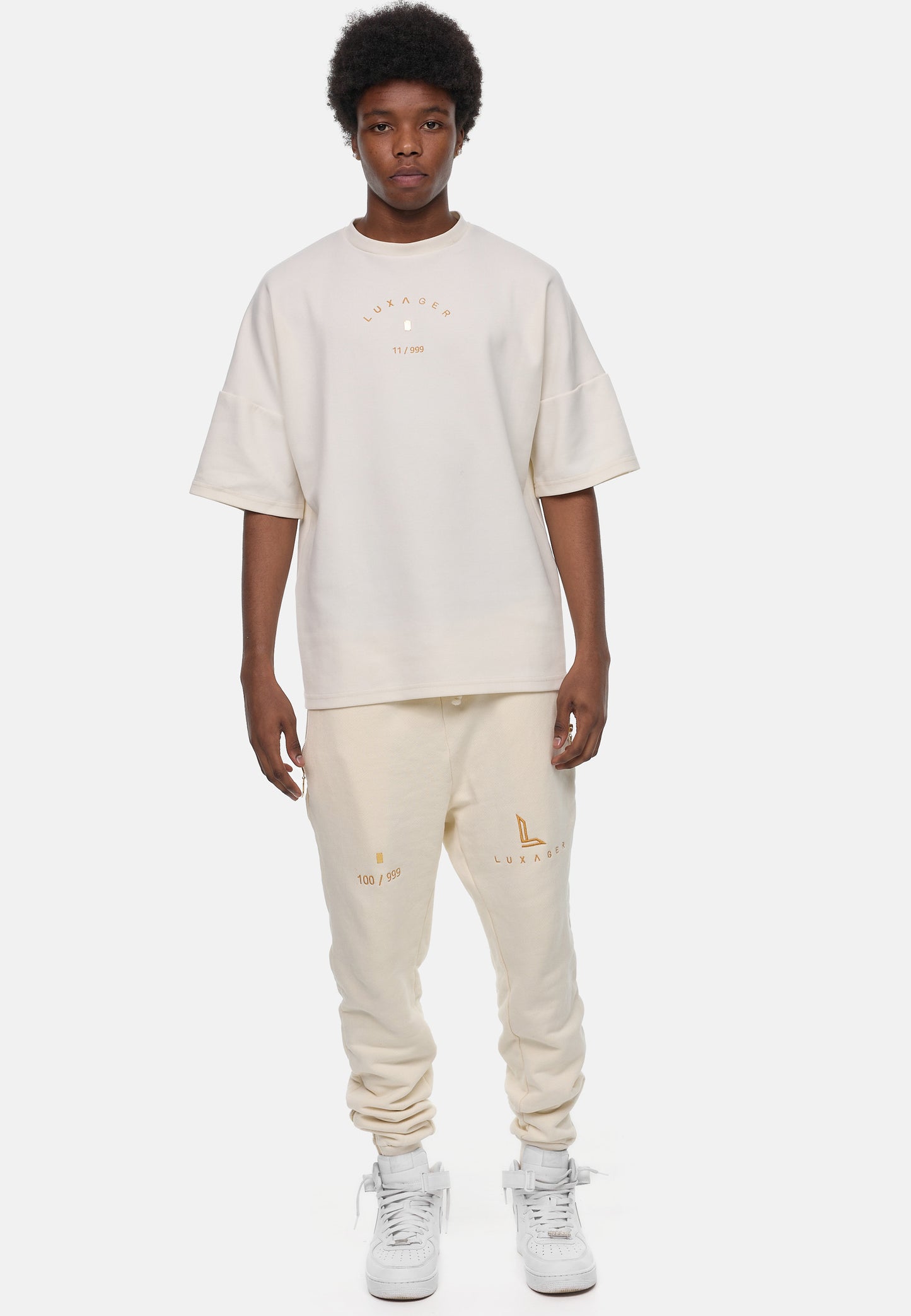 LUXAGER T-Shirt Oversize beige
