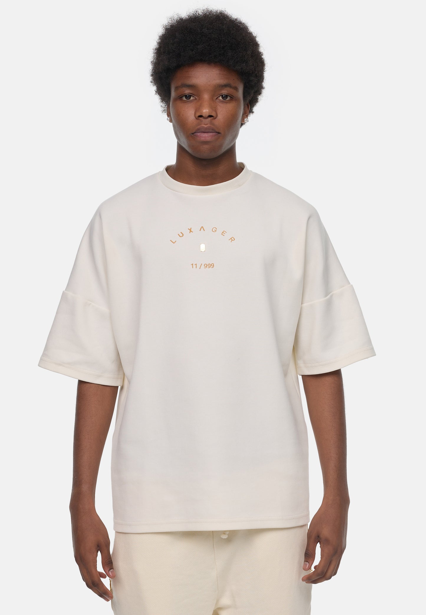 LUXAGER T-Shirt Oversize beige