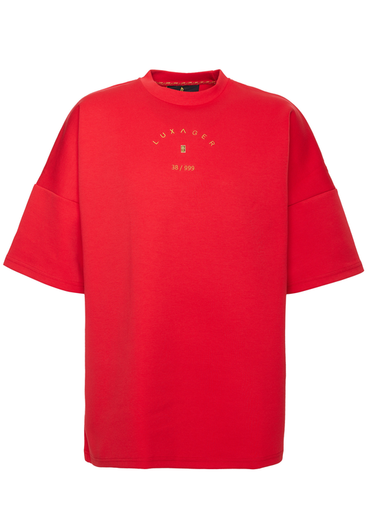 LUXAGER T-Shirt Oversize red