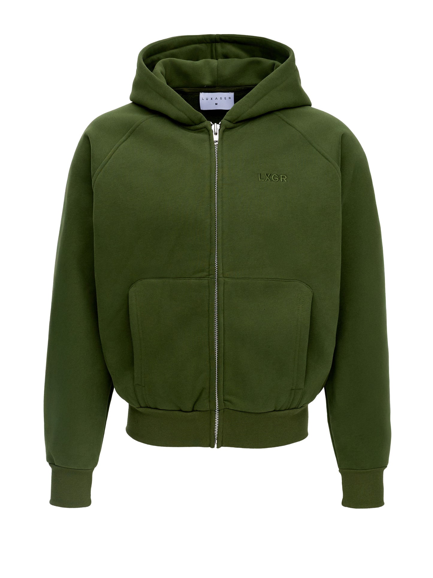 LXGR Basic Zip Hoodie Dark Green