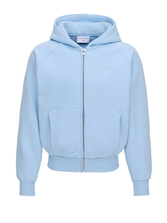 LXGR Basic Zip Hoodie Baby Blue