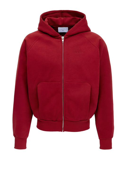 LXGR Basic Zip Hoodie Red