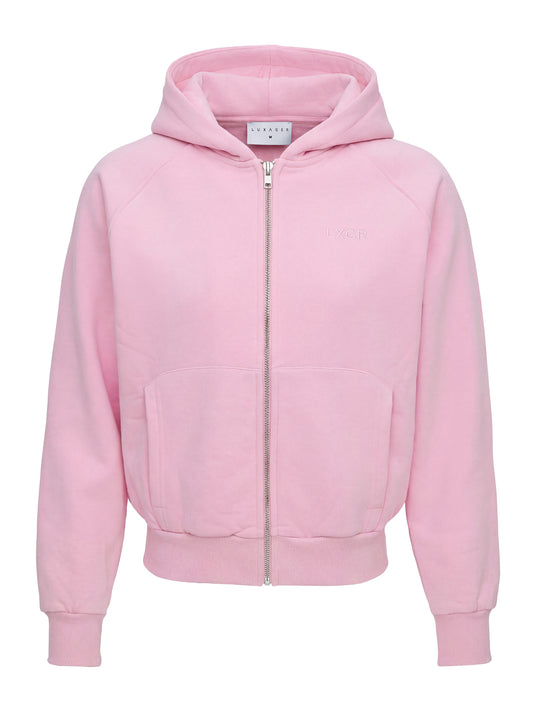 LXGR Basic Zip Hoodie Rosa