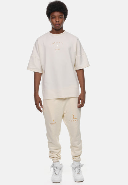 LUXAGER T-Shirt Oversize beige